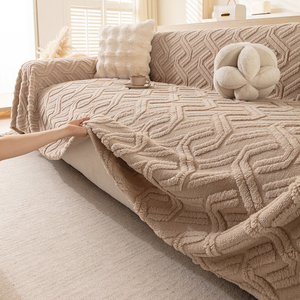 Shu Velveteen <strong>Sofa</strong> <strong>Cover</strong> 2026 New Winter Thick Heat <strong>Storage</strong> Warm <strong>Sofa</strong> Towel Autumn/Winter Non Slip Mat Blanket - Product Image 2