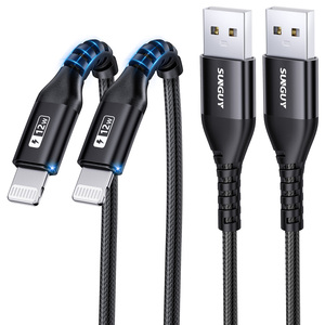 Câble de charge rapide USB-C tressé en nylon SUNGUY, câble de données USB haute vitesse, écologique, garantie 3 ans, alimentation multifonction pour voiture - Product Image 4