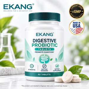 Suplemento Dietético Probiótico Digestivo de Marca Privada Hecho en EE. UU., 60 Tabletas para el Apoyo a la Salud Intestinal - Product Image 1