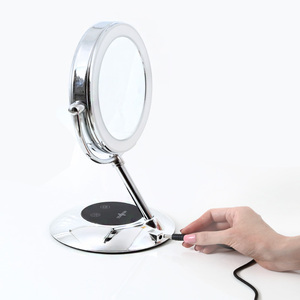 Customizable Magnifying Cosmetic <b>Mirror</b> With <b>LED</b> <b>Light</b> And Smart Touch Switch Dual Sided Table <b>Mirror</b> - Product Image 3