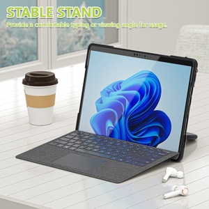 Étui pour accessoires de tablette antichoc en TPU de 13 pouces pour Microsoft <span class=keywords><strong>Surface</strong></span> <span class=keywords><strong>Pro</strong></span> <span class=keywords><strong>8</strong></span> PC avec béquille de protection arrière rigide - Product Image 5