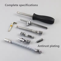 Jeu de 46 clés kit de réparation et d'entretien automobile quincaillerie boîte à outils noire