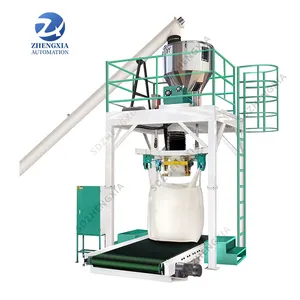 Máquina semiautomática de embalagem e enchimento de sacos a granel grandes e pesados de cimento, 1000kg, 500kg
