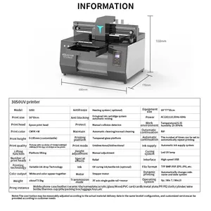 3050 UV printer desktop digital tablet A3 UV casing ponsel printer casing telepon mesin cetak dapat cetak 3D relief printer