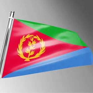 Tipe Terbang Poliester Ukuran Besar 3X5 Bendera Eritrea Nasional Eritrea
