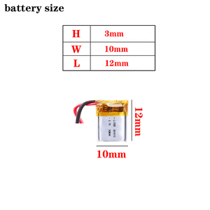 Pin Lithium Polymer 30Mah 301012 3.7V Li-ion Lipo Pin Lithium Nhỏ - Product Image 2