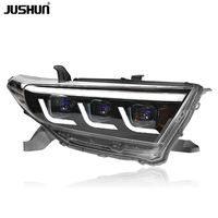 JUSHUN LED lampe frontale et feux de jour pour Toyota pour Highlander 2012-2014 pièces automobiles avec température de couleur 6000k