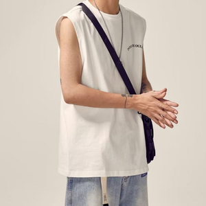 Débardeur sans manches pour homme, tendance estivale, motif personnalisable, couleur unie, sport, polyvalent, débardeur sans manches - Product Image 6