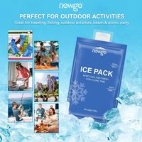 Gel de refroidissement instantané réutilisable bleu personnalisé eau de remplissage gel de glace froid instantané réutilisable congélateur avec logo pour expédition par glacière