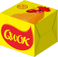 Cube de bouillon au goût de poulet frais de la marque QWOK, halal, épices et assaisonnements mélangés pour la cuisine, cube de bouillon