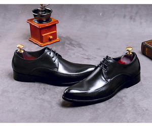 Chaussures Oxford Goodyear pour hommes, en cuir véritable, fabriquées à la main, style rétro, décontractées et habillées, à lacets, avec semelle intermédiaire et extérieure en caoutchouc - Product Image 6