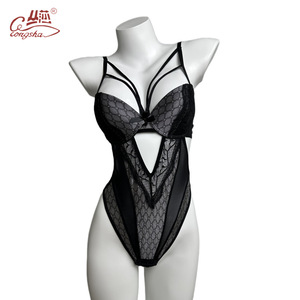 Lencería sexy de estilo europeo y americano, ropa de dormir para mujer, ropa interior con diseño hueco, body de alta gama, sujetador. - Product Image 5