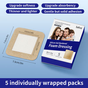 Poliüretan köpük üreticisi sınır Premium yara bakım ürünü ile şeffaf silikon köpük pansuman yapışkan yara pansuman malzemesi - Product Image 4