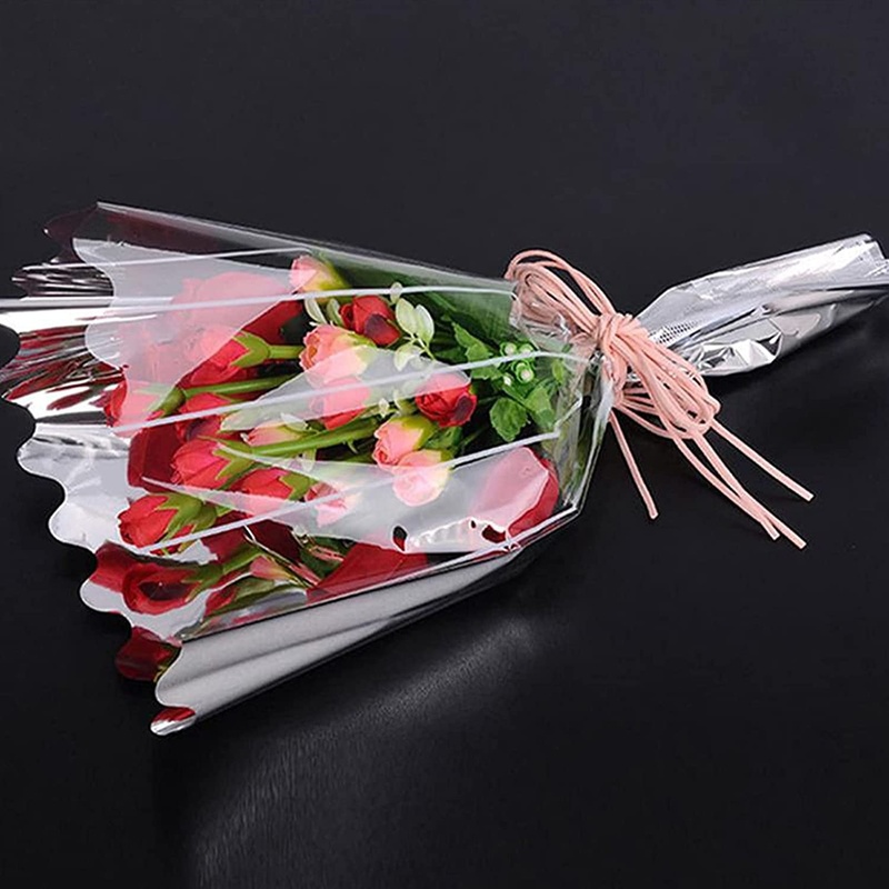 Clear Plastic Biodegradable Flower Wrapping Bouquets