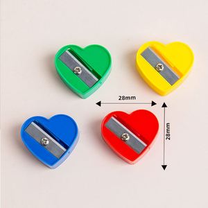Sacapuntas de Plástico en Forma de Corazón, de Colores, para Estudiantes, Oficina, Material Escolar, Sacapuntas para Lápices de Cejas, Personalizado - Product Image 4