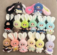 Authentiques poupées en peluche Baby Three, jouet tendance, série Super Mini Bunny, figurines d'anime, objets de collection, cadeau de Noël mignon