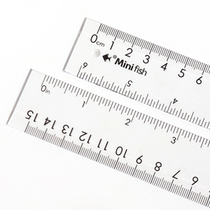 Op Maat Gemaakte 15Cm Ps Plastic Dubbele Schaal Rechte Liniaal Transparant Studentenpapier Voor Schoolbenodigdheden - Product Image 3