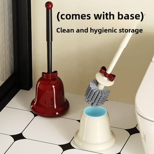 Spazzola per <span class=keywords><strong>WC</strong></span> a Campana in Plastica, Nuovo Set Domestico di Alta Gamma con Copertura di <span class=keywords><strong>Pulizia</strong></span> Completa, Spazzola Speciale per la <span class=keywords><strong>Pulizia</strong></span> del <span class=keywords><strong>WC</strong></span> Squat - Product Image 1