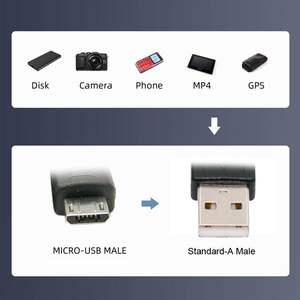 Câble Micro USB à angle <span class=keywords><strong>de</strong></span> 90 degrés gauche/droite/haut/bas, 0,3-3 m, tressé, charge rapide, synchronisation des données pour caméra embarquée, GPS, tablette - Product Image 3