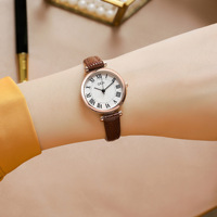 Nouvelle montre rétro réseau à petite plaque lumineuse rouge pour femmes, Test d'étudiant, montre à Quartz étanche