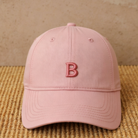 Gorra de Béisbol de Algodón Lavado, Suave, con Bordado Minimalista de la Letra B, Estilo Casual para Hombre y Mujer