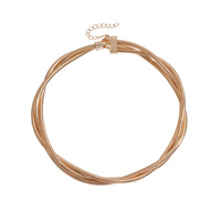 Collier superposé en forme de cercle pour femme, style vintage minimaliste en métal, chaîne de clavicule, bijou fantaisie tendance