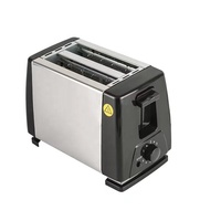 Machine à griller le pain Mini 2 tranches Rétro en acier inoxydable Appareil de restauration Sandwich Burger Bun Grille-pain électrique intelligent