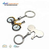Porte-clés en métal plaqué, forme vélo, personnalisé, faible MOQ, idéal pour la promotion et les cadeaux (vente en gros)
