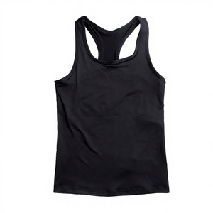 Camiseta Deportiva de Tirantes para Mujer, Tejida en Poliéster, Estilo Racerback, Color Sólido, Transpirable, de Secado Rápido, para Fitness - Product Image 1