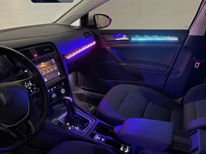 Éclairage d'ambiance RGB Chasing Streamer pour VW Golf 7 7.5, contrôle par bouton de rétroviseur, décoration intérieure, version moulée LED, lumière néon - Product Image 5