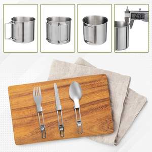 أواني محمولة للتخييم في الهواء الطلق أواني للتخييم مع وعاء لتبديل حقائب الظهر السياحية أواني للسفر - Product Image 5