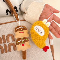 Restauration rapide Hamburger en peluche frites Toast Hot Dog mignon Mini porte-clés promotionnel en peluche douce personnalisé