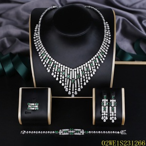 Blossom CS bijoux de haute qualité personnalisé luxe exagéré pierres précieuses en argent Sterling 925 zircone ensembles de bijoux de mariage pour les femmes - Product Image 3