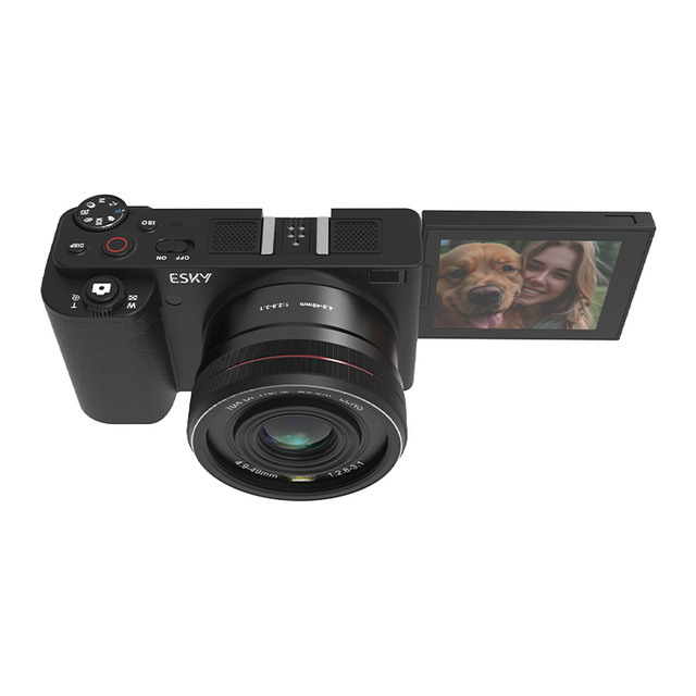 5K Digital Camera 72MP 2.8" 270 Degree IPS Flip Screen Point and Shoot Camera with 10X Optical Zoom Anti-Shake Cameras for Teen