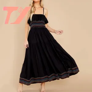 무도회 Bodycon 캐주얼 긴 여자의 클럽 드레스를위한 TUOYI 제조 업체 사용자 정의 디자인 섹시한 맥시 원피스