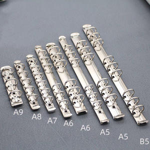 A5/A6サイズ メタルリングバインダー 6穴 ファイルクリップ付き 工場直販 画鋲式製本プレート 金属アクセサリー - Product Image 2