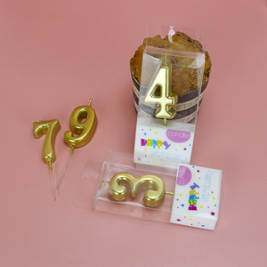 Bougies d'<span class=keywords><strong>anniversaire</strong></span> numériques écologiques dorées, fourniture directe d'usine, peinture pour bougies métalliques or, argent, caméléon - Product Image 5