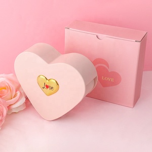 Новинка, лидер продаж, день Святого Валентина, День матери, раздвижной ящик в форме сердца, кольцо, ожерелье, серьги, сенсорная краска, упаковочная коробка для ювелирных изделий - Product Image 4