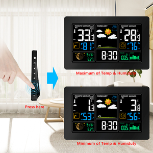 Protmex PT3388 Trạm Thời Tiết Ngoài Trời Trong Nhà, Trạm Dự Báo Màu Kỹ Thuật Số Với Cảnh Báo Và Nhiệt Độ/Độ Ẩm/Phong Vũ Biểu/Alar - Product Image 4