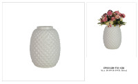 Vase à fleurs de luxe moderne en céramique blanche, poterie de mer, vente en gros,