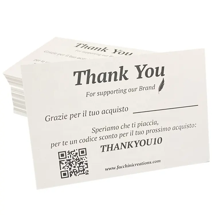 Biglietti di ringraziamento aziendali in carta a colori personalizzati stampa di alta qualità-acquista biglietti di ringraziamento, biglietti di ringraziamento aziendali