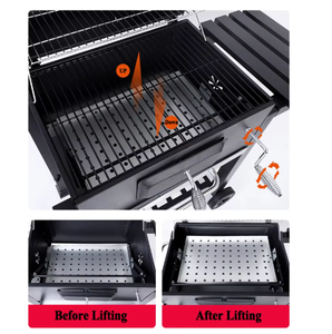 <span class=keywords><strong>Barbecue</strong></span> au <span class=keywords><strong>charbon</strong></span> de bois noir stable haute capacité pour le camping en plein air, pique-nique, patio, jardin, événements de <span class=keywords><strong>barbecue</strong></span> en famille - Product Image 5