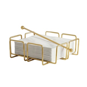 Porte-serviettes et porte-serviettes en papier rectangulaire moderne et écologique en fer pour hôtel, bureau, restaurant, rangement sur comptoir - Product Image 1