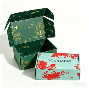 Caja de Cartón Corrugado Personalizada con Impresión a Doble Cara y Laminado Mate - Empaque Ecológico Plano para Marcas DTC - Product Image 1
