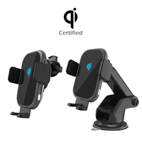 Nouveau support de chargeur de voiture à serrage automatique par induction 15W avec capteur intelligent, support de téléphone sans fil à serrage automatique pour Apple