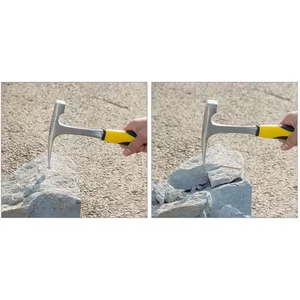 Martillo de mampostería de acero DIY Industrial con Mango antideslizante Martillo de garra de geólogo con reducción de choque Punta puntiaguda Selecciones de roca - Product Image 4