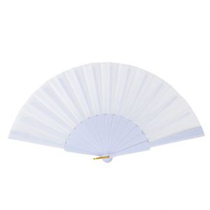 พัดพลาสติกสีพื้นแบบแบน พับได้ ใช้สำหรับเต้นรำ - Product Image 5
