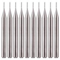 Pisau Penggiling Tungsten Carbide Tanpa Lapisan 0.6mm, Mata Bor CNC Router untuk Mesin PCB, Shank 1/8" (3mm)