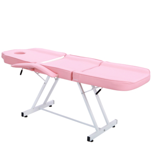 Tempat Tidur dan Kursi Salon Kulit Portabel Warna Pink untuk Pijat Spa, Perawatan Bulu Mata, dan Perawatan Wajah - Product Image 3