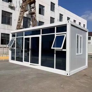 20ft container nhà lắp ráp nhanh chóng Gói phẳng cho kho ngoài trời phòng khách <span class=keywords><strong>kiosk</strong></span> trường dễ dàng thép căn hộ nhà vệ sinh - Product Image 3